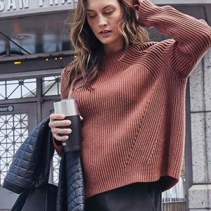 Athleta Rockland Sweater Havana Brown